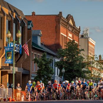 Competitors from around the country compete in the 2019 Athens Brick Criterium in Uptown Athens, Ohio