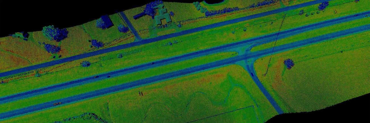 A visualization simulation in Dr. Chad Mourning's lab