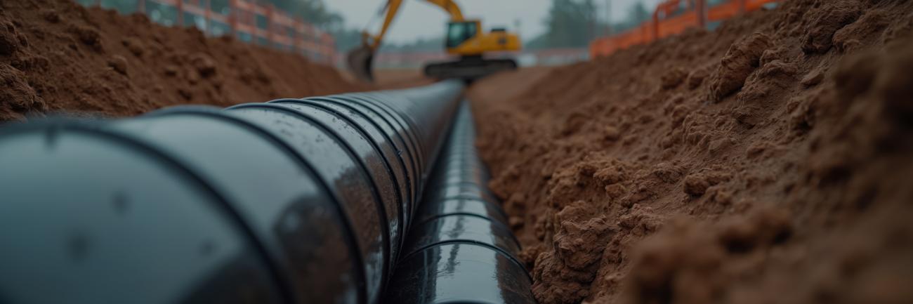 A new pipeline being laid