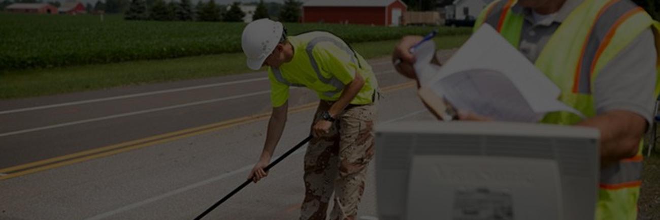 ORITE Researchers working on a highway 