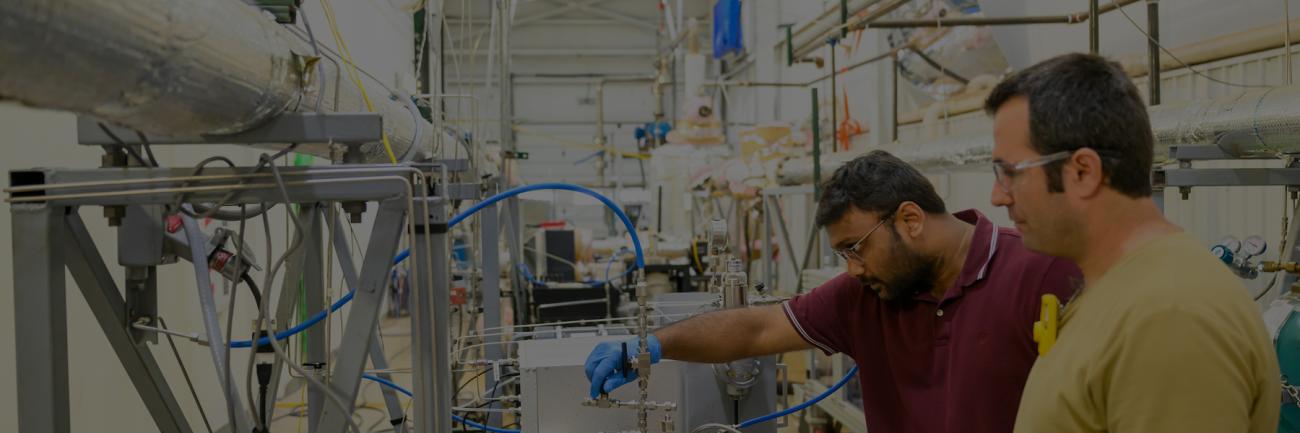 OHIO faculty at the corrosion institute lab