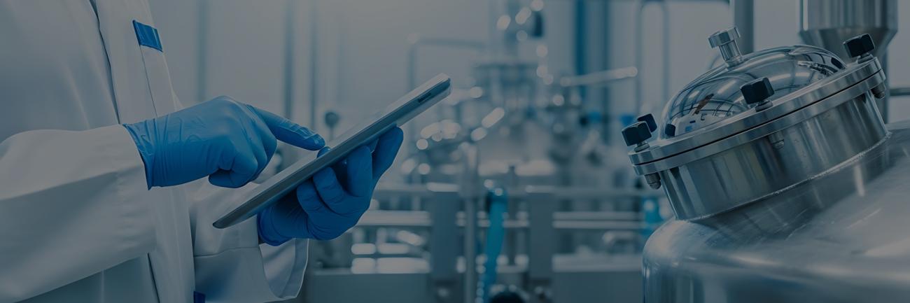 A scientist in a chemical lab