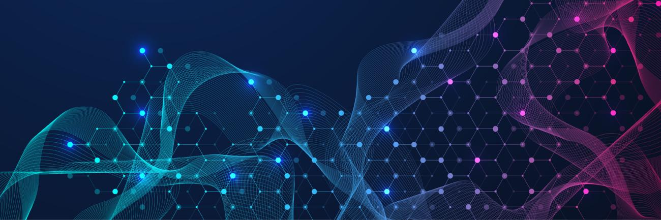 illustration of swirling molecules