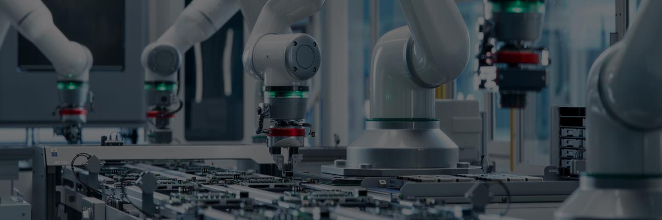 illustration of advanced manufacturing with robotics