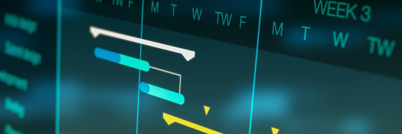 illustration of a computer screen with tasks and calendar