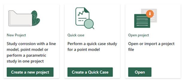 Figure 2. Opening window choices for MULTICORP™ V6.0 
