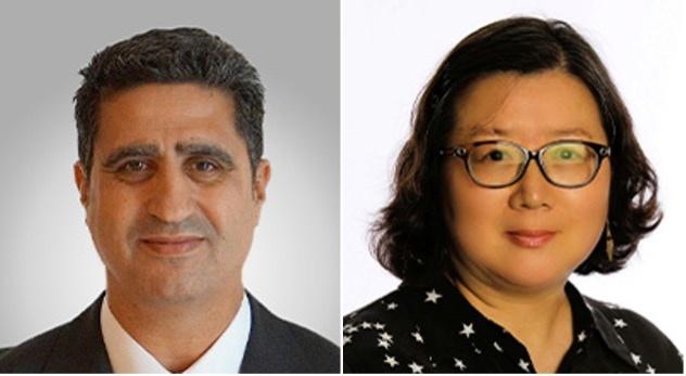 Headshots of Shelly Zhou and Mohsen Achour