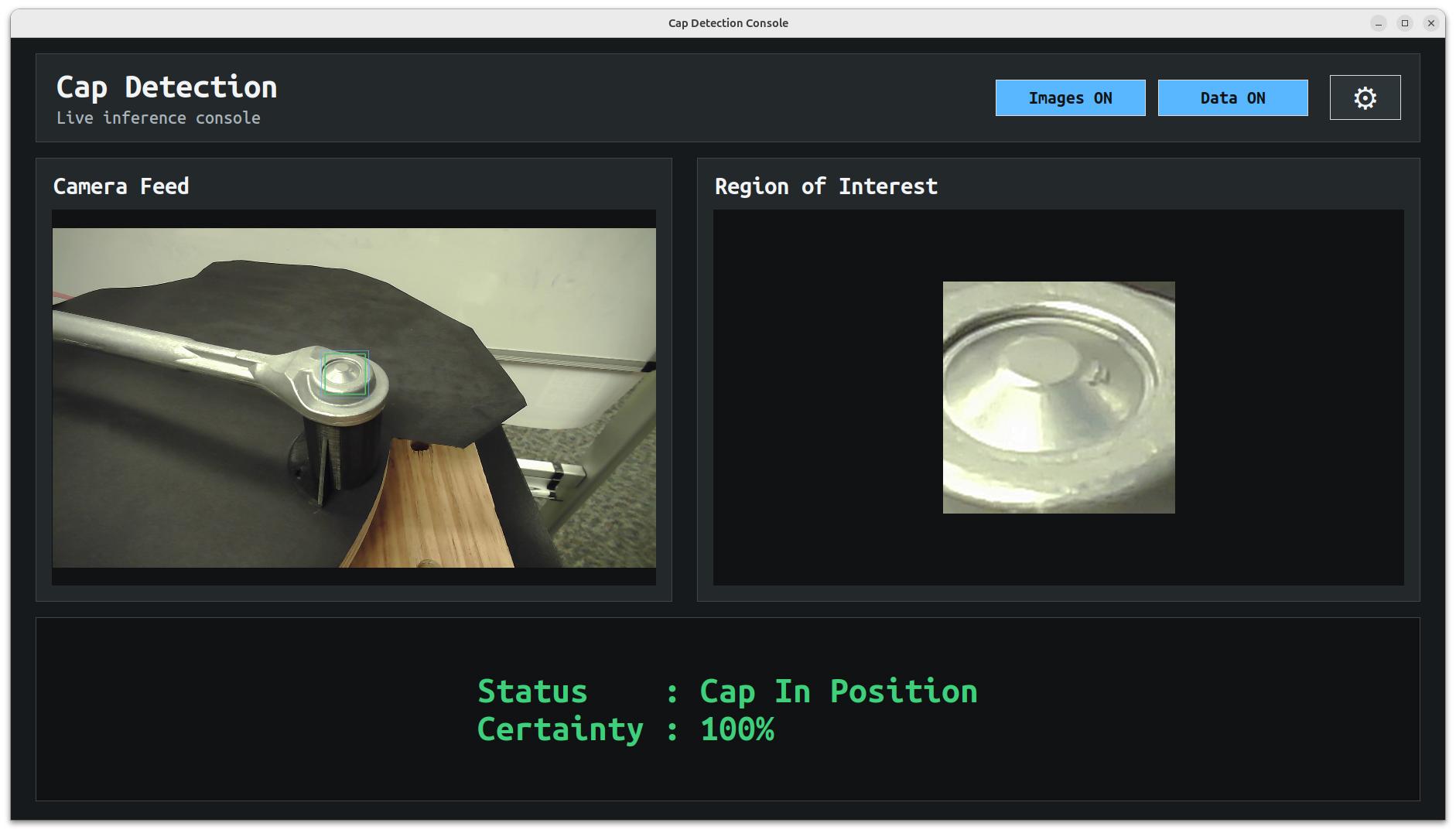 AI Cap Detection demonstration 