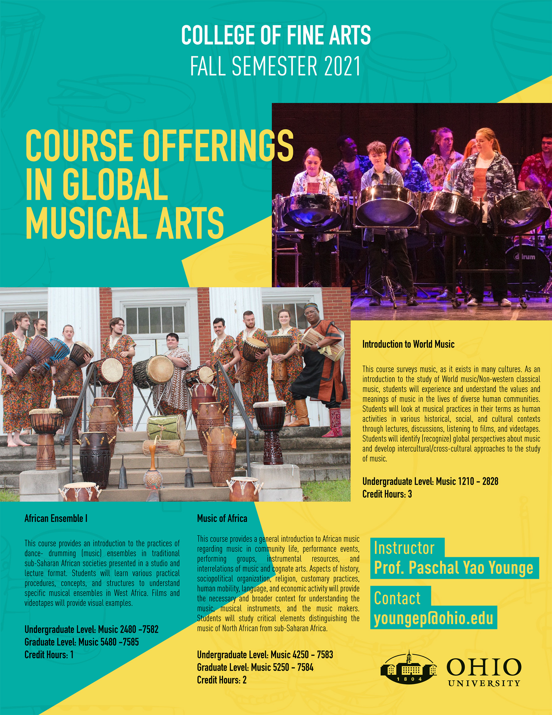 Fall 2021 Global Arts Courses