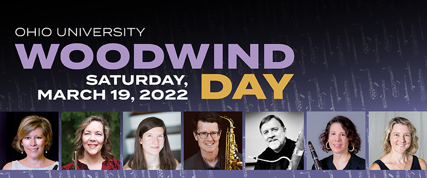 woodwind day promo banner with photos of artists for 2022
