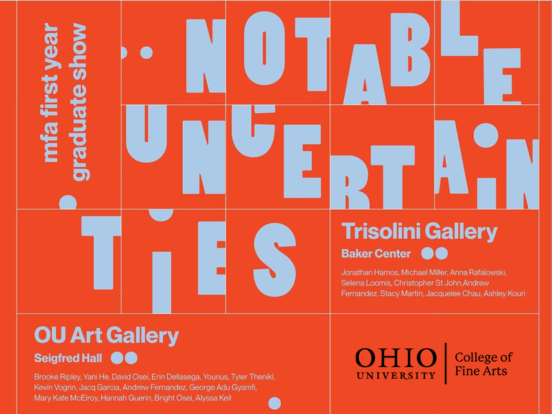 Notable Uncertainties: MFA First year Graduate Show