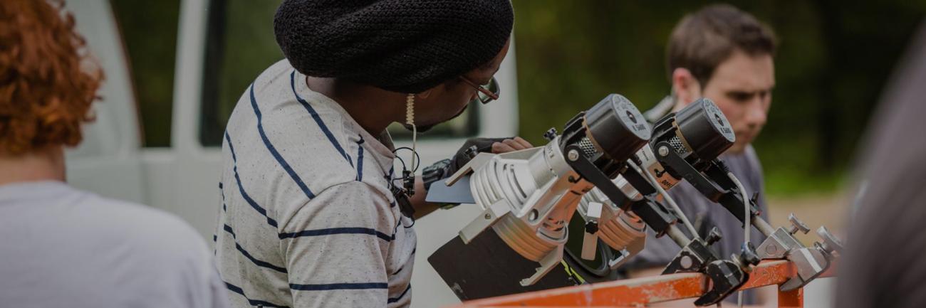 Student Fixing the light 
