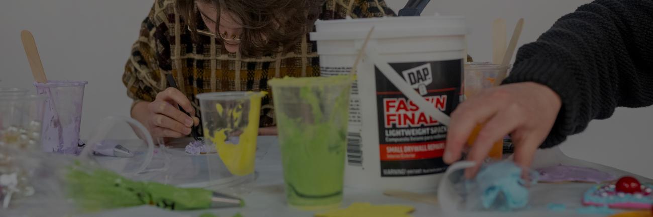 Ohio University art students at a community event