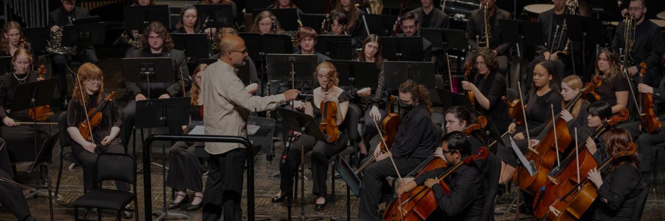 The Ohio University orchestra performs