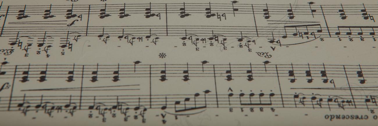 Illustration of an old sheet of music