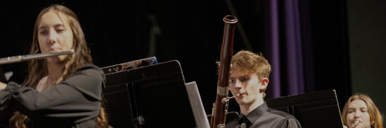 Woodwinds at a Ohio University Concert Band performance.