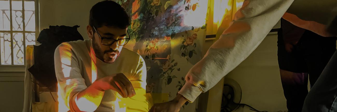Students create art with light