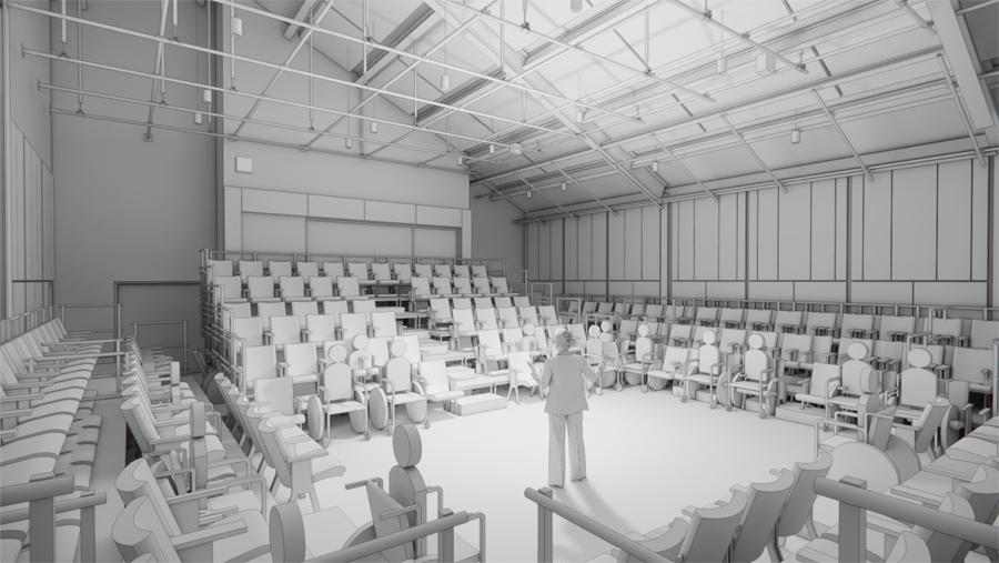 Architect's rendering of new performance space