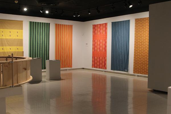 A fabric exhibit at Ohio University
