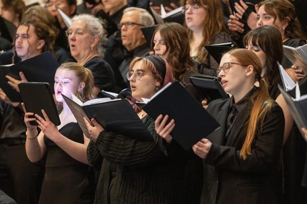 A choral performance at Ohio University
