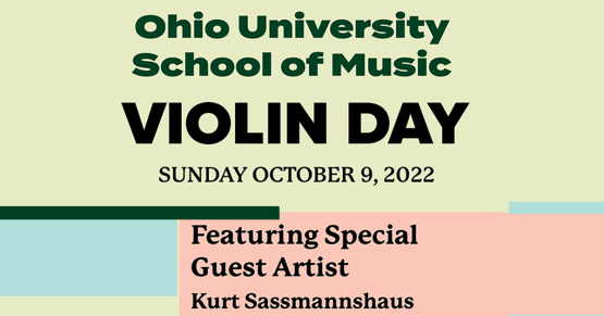 School of Music Violin Day graphic 2022