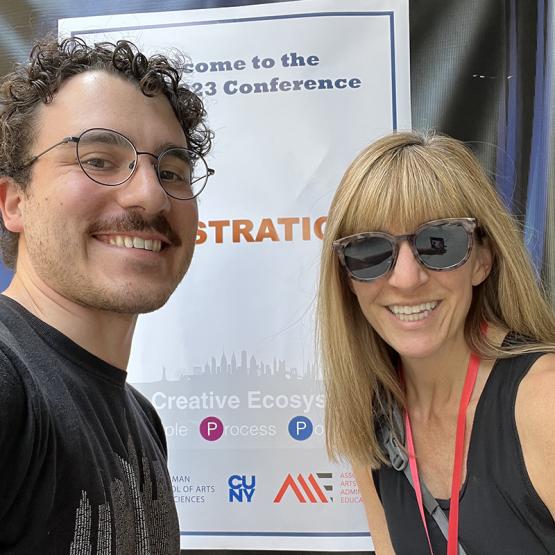 Dr. Christi Camper Moore and Roberto Di Donato at the Association of Arts Administration Educators conference at Baruch College in New York, NY.  