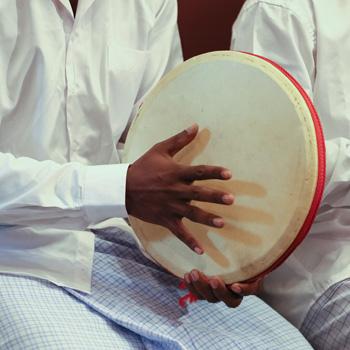 Traditional Maldives music drummers