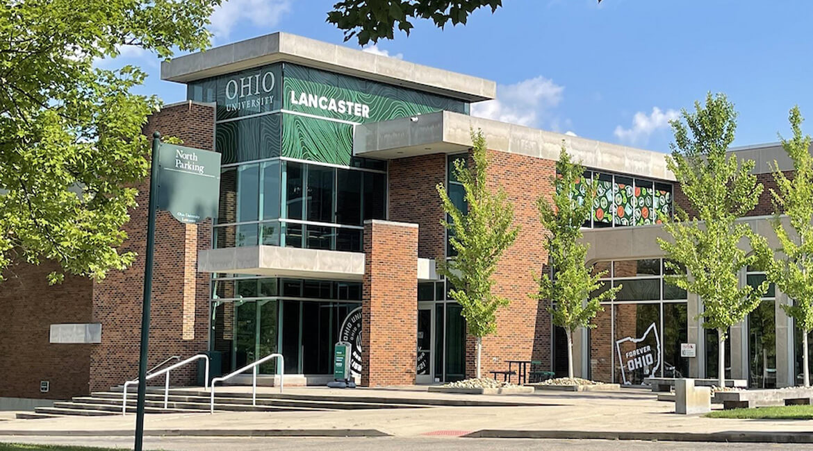 View of a main campus building on Lancaster Campus
