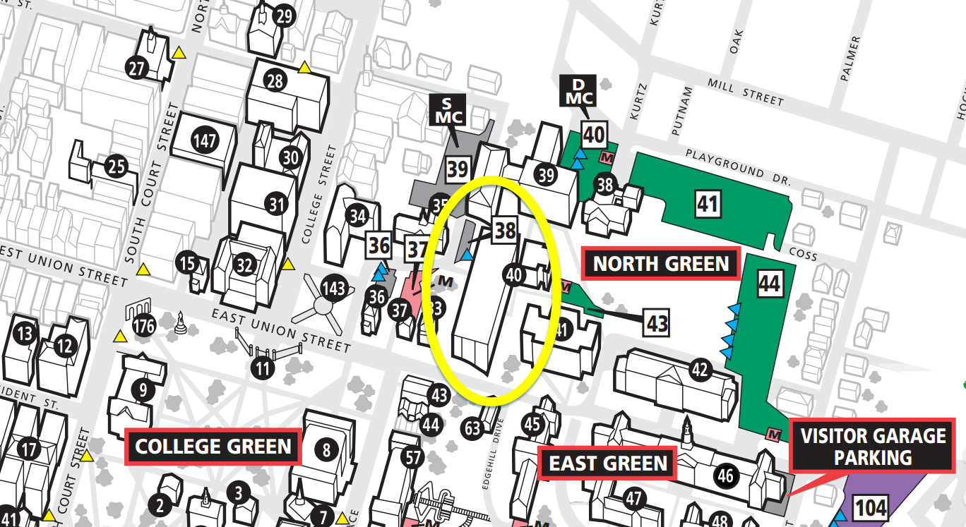 Glidden Hall Map Location Indication
