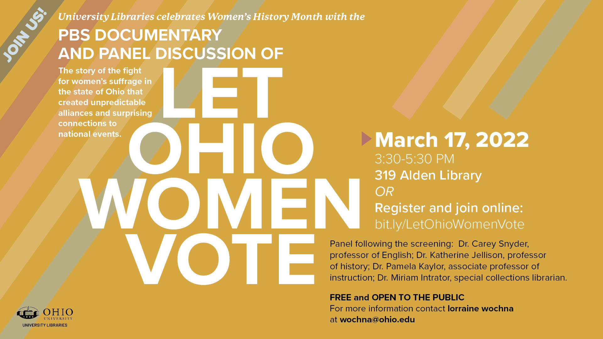 Let Ohio Women Vote Informational Banner