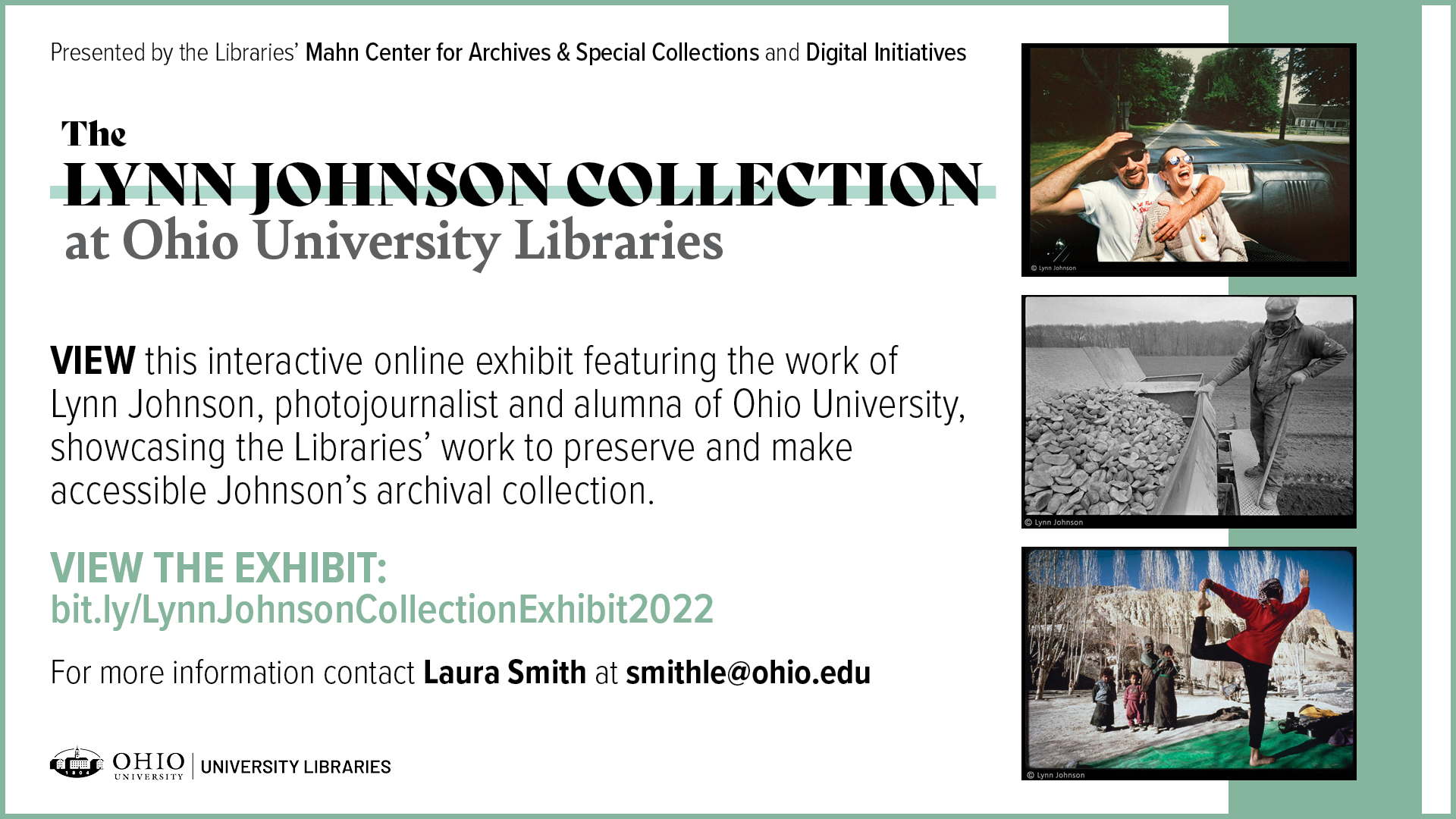 New Digital Exhibit Highlights Lynn Johnson Informational Banner