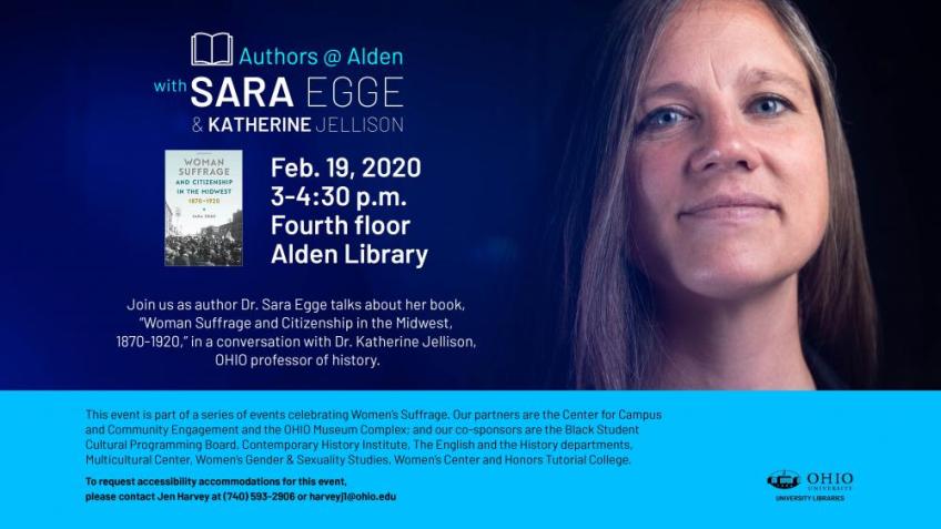 Poster for Authors @ Alden Sara Egge event, February 29, 2020