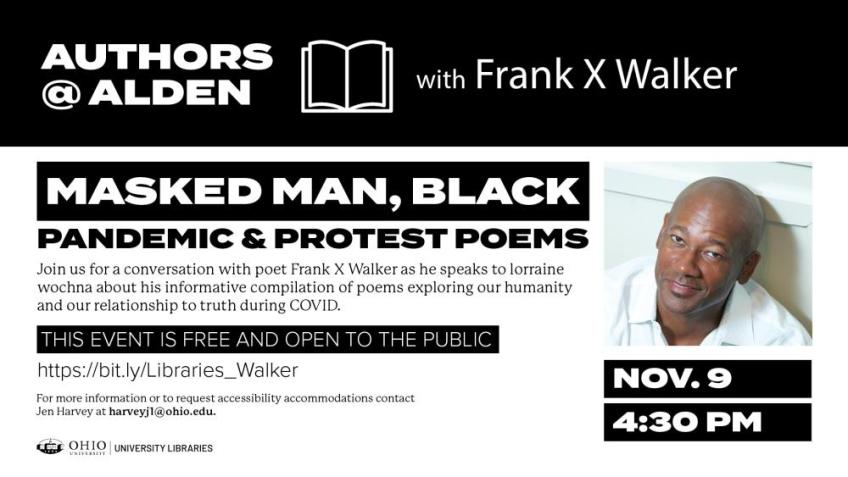 Poster for Authors @ Alden event with Frank X Walker