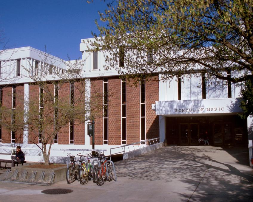 Entrance to Glidden Hall, School of Music at Ohio University