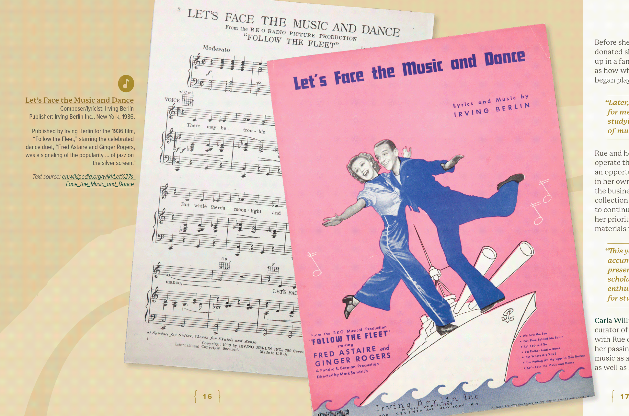 Images from the Nancy Huffman Rue Sheet Music Collection