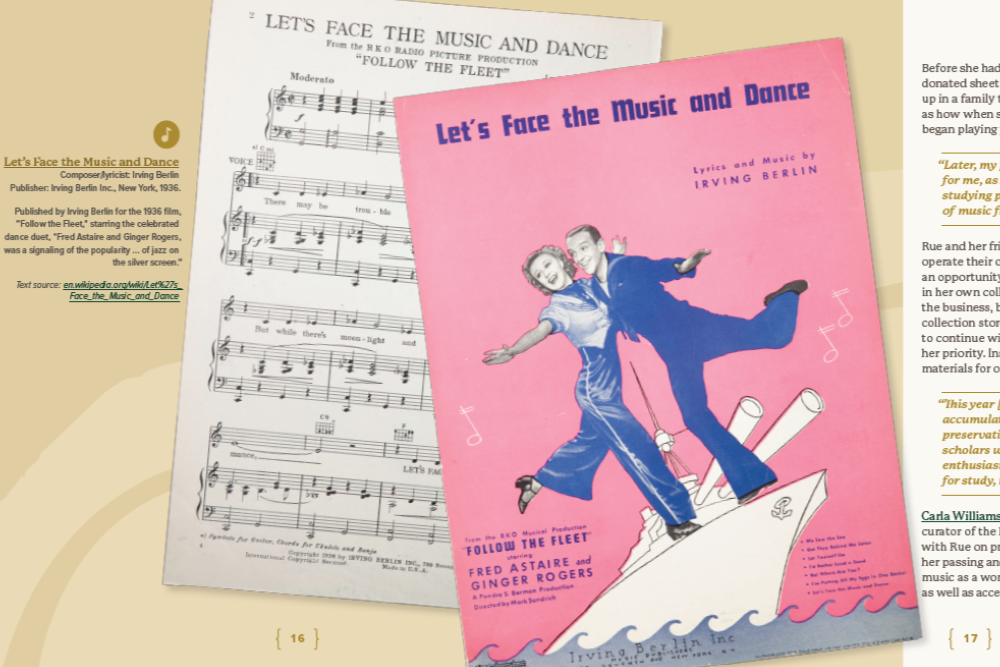 Sheet music from the Nancy Huffman Rue Sheet Music Collection