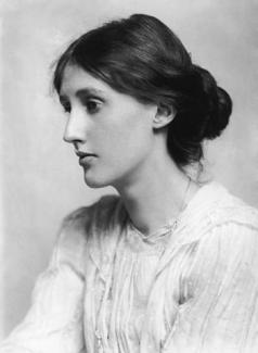 Black and white photograph of author, Virginia Woolf