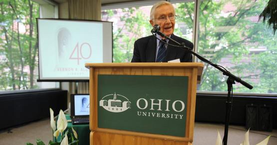 Dr. Alden spoke at the 40th Anniversary of Alden event