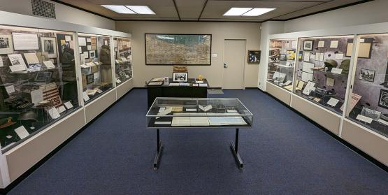 The Commitment to Courage Exhibit hosted in Alden Library’s Cornelius Ryan Room.