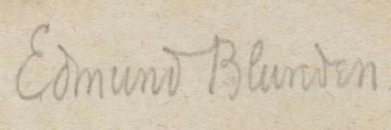 Signature of Edmund Blunden