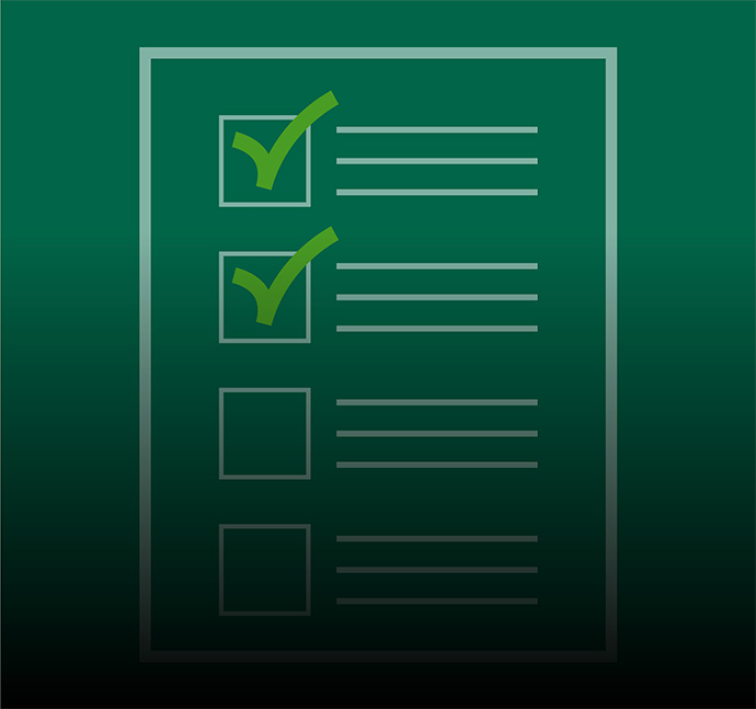 Green checklist graphic