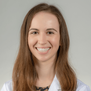 medical student in white coat