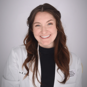 medical student in white coat