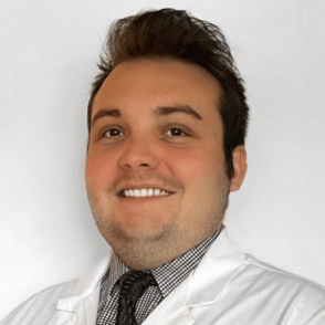 medial student in white coat