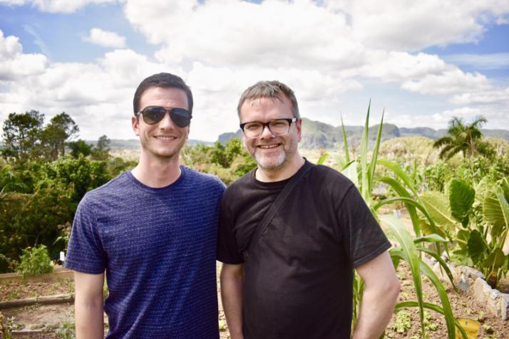 Adam Barone and Dan Skinner in Viñales, Cuba