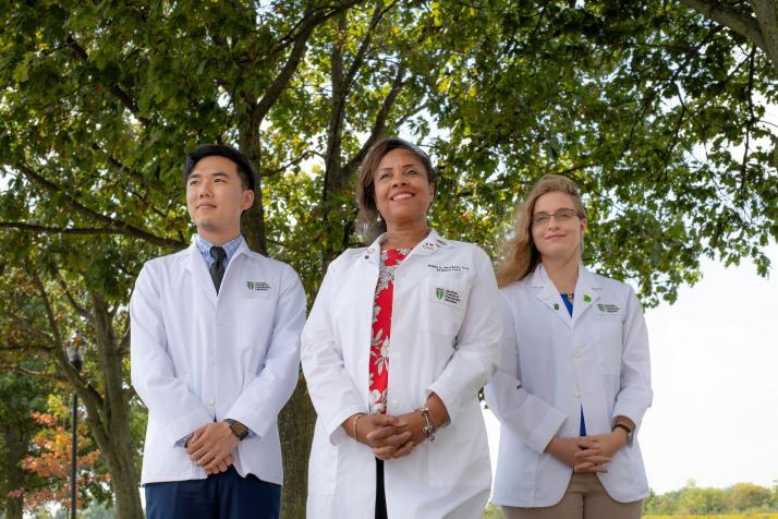 Robin Newburn seen with Art-ery staff in 2019