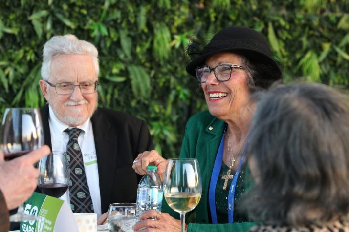 Amelia Tunanidas-Pantelis, D.O., (‘82) seen at an alumni event.