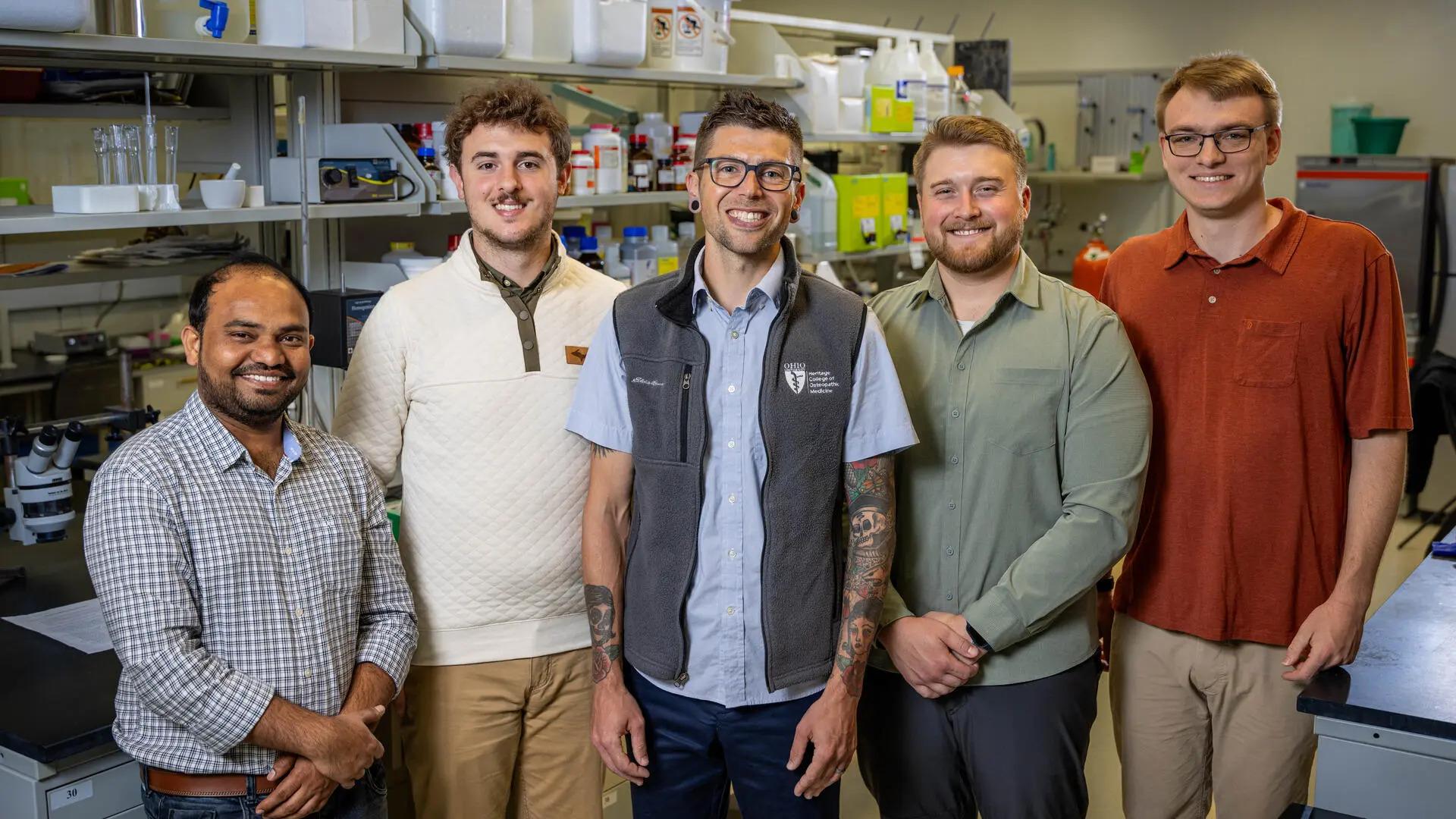 Baumann Lab members posing for a photo