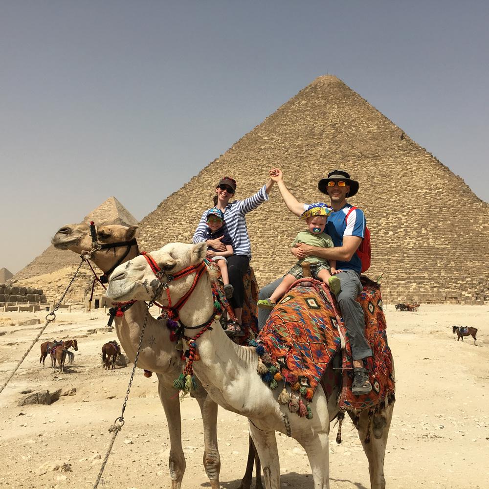 Erik Reaves and family in Egypt