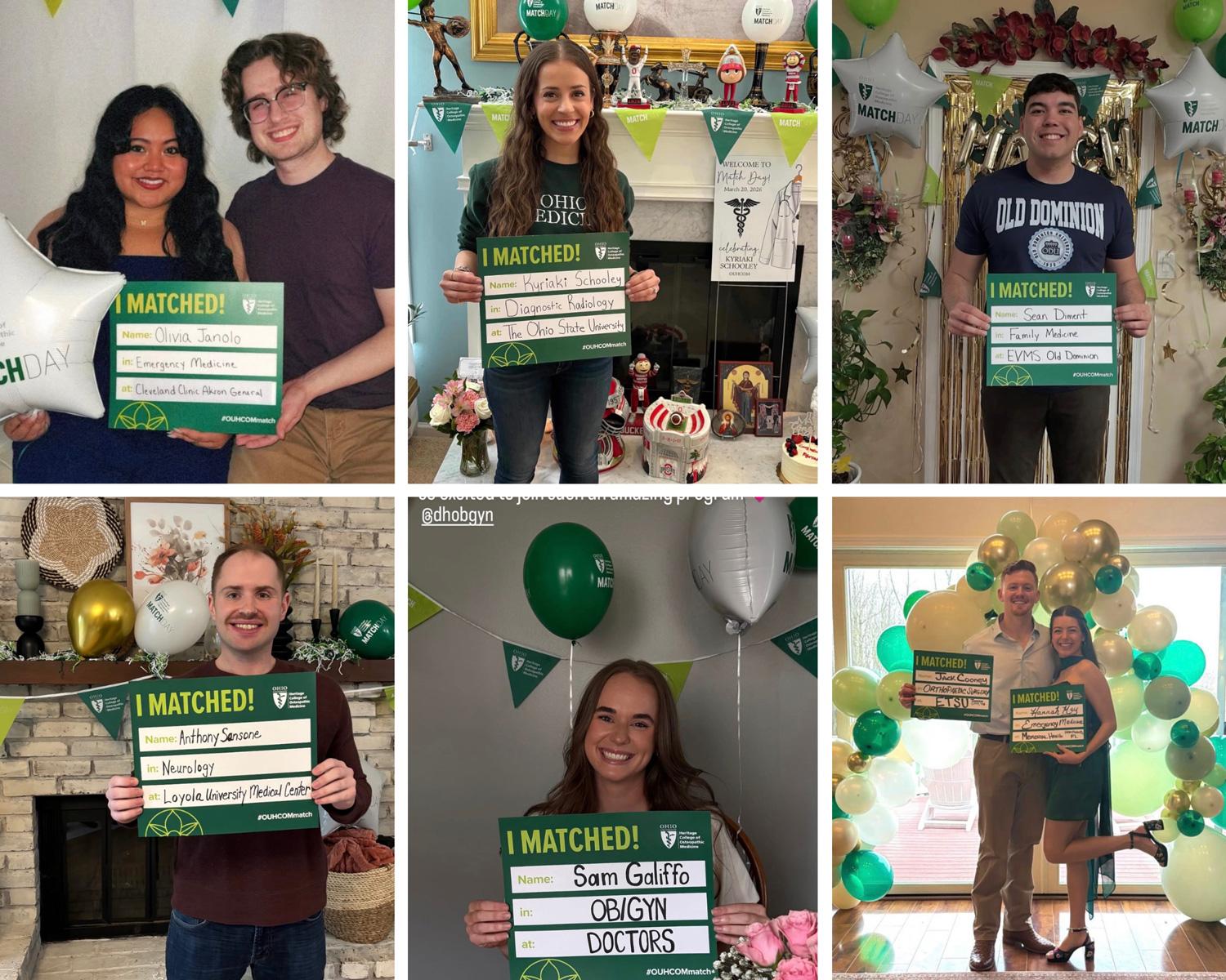 Collage of social media posts by students